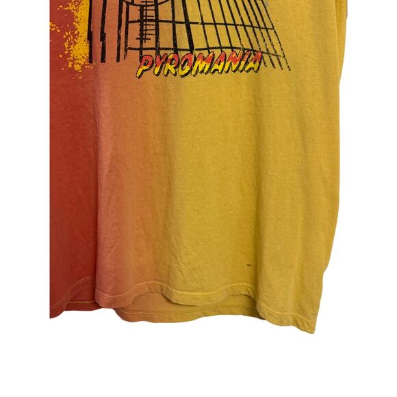 Old Navy Def Leppard “Pyromania” Dip-Dye Band Tee Unisex L Orange→Yellow Graphic - Picture 4 of 8